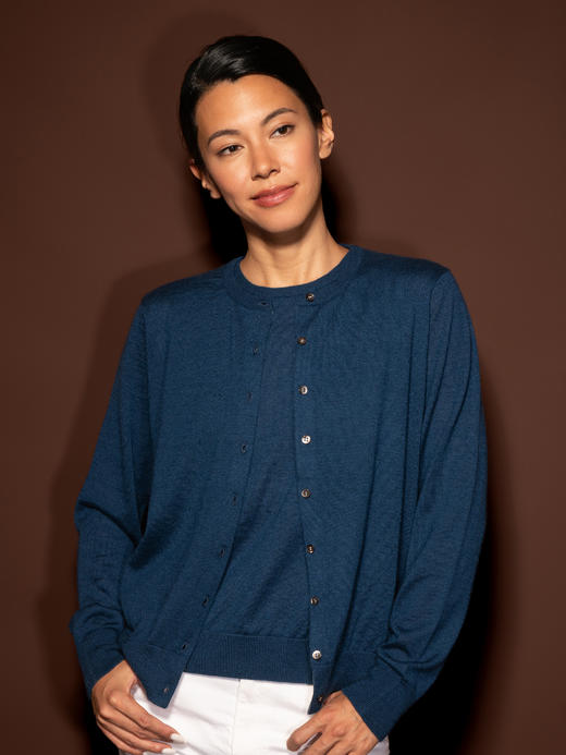 Puree｜#1979 Petite Cardigan 精纺羊绒开衫 [  黄 / 灰 / 蓝 / 米粉 ] 商品图7