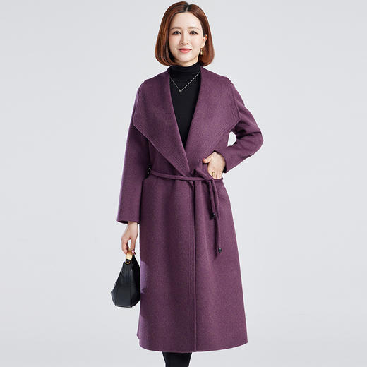 TC 2155116羊毛双面呢大衣气质大气宽松大码羊毛呢外套 商品图3