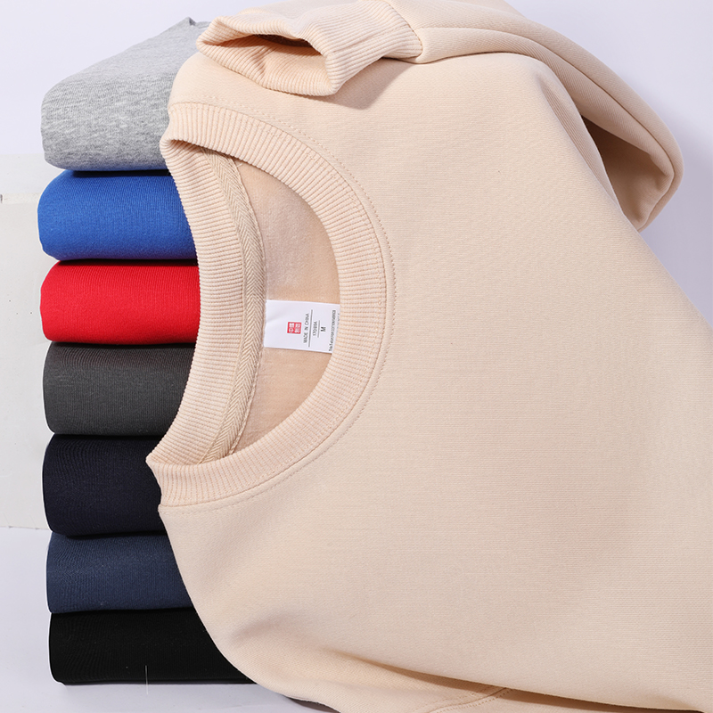 【马卡龙加绒圆领情侣卫衣 】360g重落肩圆领 加绒加厚 简约亲肤 华棉面料 不易变形起球