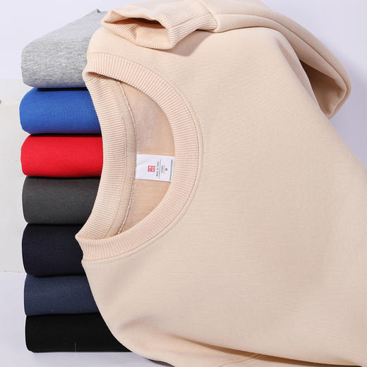 56%棉 马卡龙加绒圆领男女卫衣   A-5556 商品图8