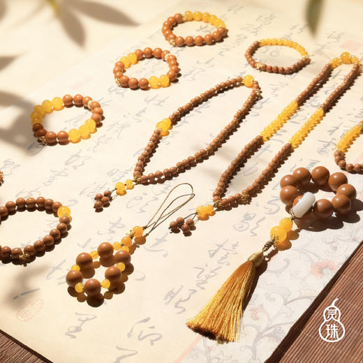 热卖！美哭了！戚龙珠 灵珠富贵双全系列合香珠手串 黄玛瑙+六种香材 非遗工艺 商品图11