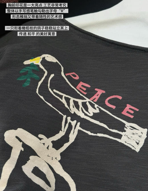 韩国的45r和平鸟t恤09302 商品图5