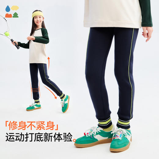 【高高弹加绒打底裤】森林棠25冬季新款儿童加绒加厚保暖弹力打底运动裤62053248 商品图1