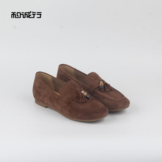 和诚行2025秋季新款复古百搭软底一脚蹬乐福鞋0810273 商品图0