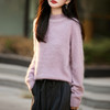 馥迦慵懒软糯拉绒拉毛无缝半高领羊毛衫 商品缩略图7