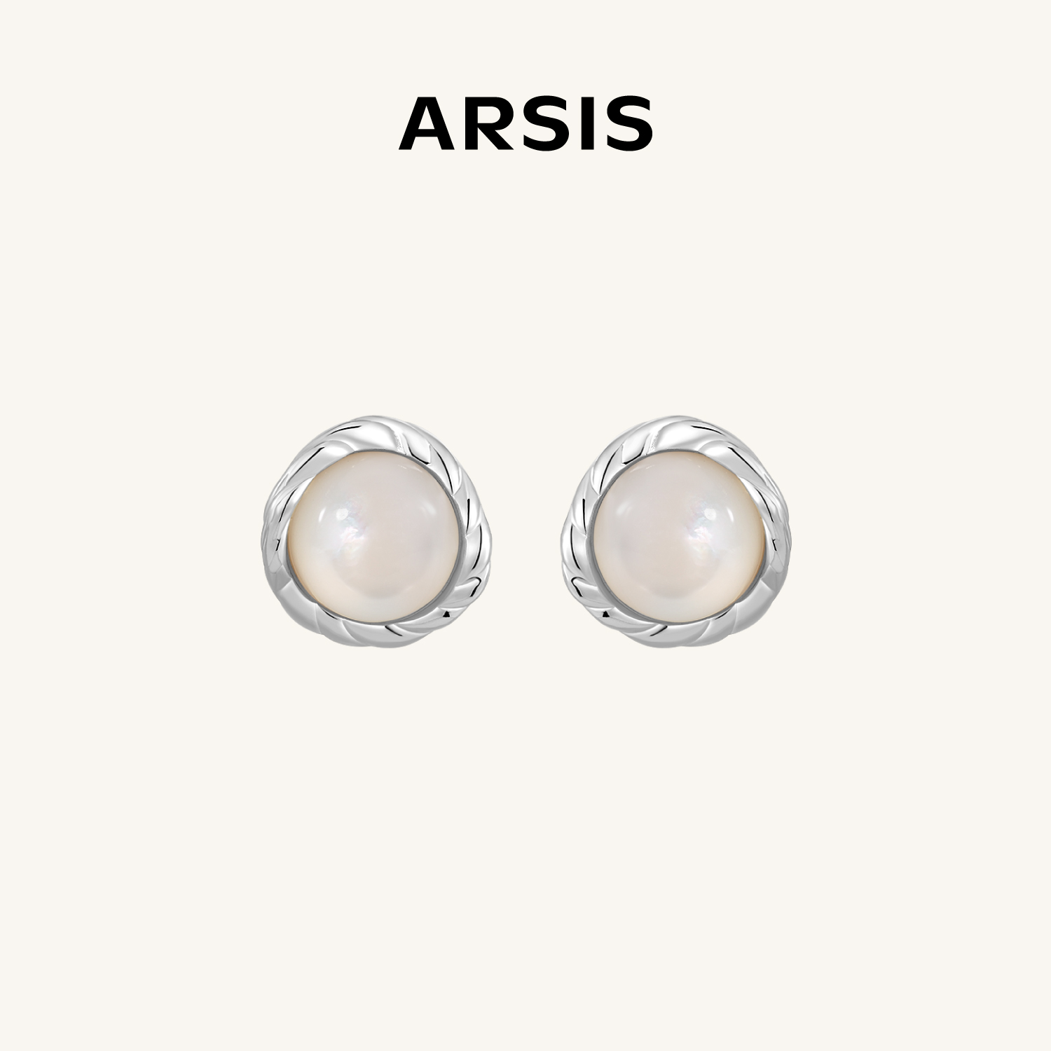 ARSIS 丨 流光系列 白月光耳钉