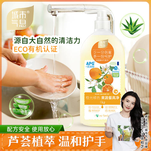 城市气息橙光橘色果蔬餐具净 商品图1