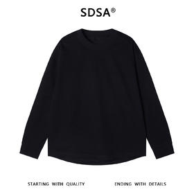 SDSA男士秋冬新款痞帅男装韩版极简风纯色圆领卫衣百搭宽松上衣