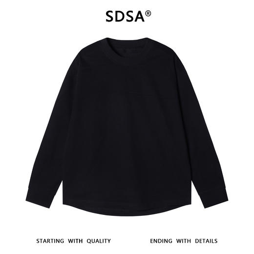 SDSA男士秋冬新款痞帅男装韩版极简风纯色圆领卫衣百搭宽松上衣 商品图0