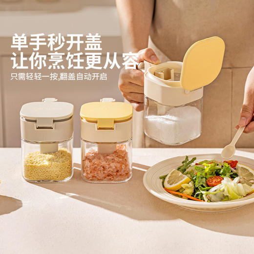 摩登主妇料勺分离调料盒家用厨房新款盐罐调料收纳盒分装调味瓶罐 商品图3