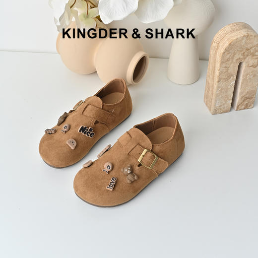 经典鲨女鞋2025秋季专柜新款复古圆头软底舒适一脚蹬可爱勃肯鞋女KW390-537031 商品图0