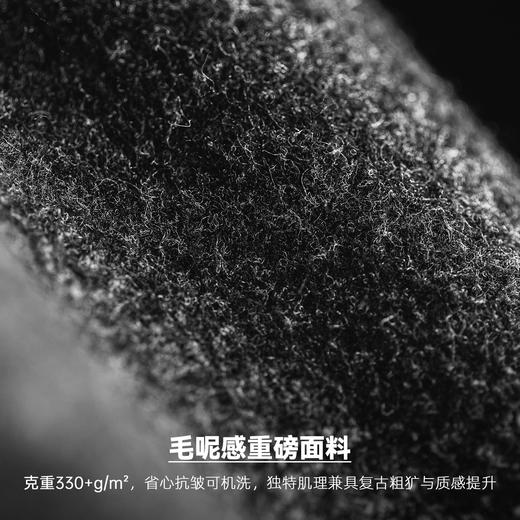 马登工装美式灰黑色毛呢西裤老钱风直筒休闲裤垂坠感长裤子男秋冬 商品图2