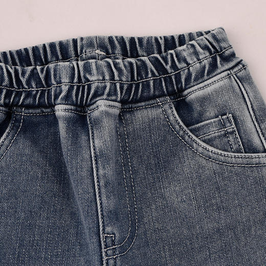 棉果果冬季新品女童复合绒保暖加厚加绒牛仔裤M422200425738 商品图2