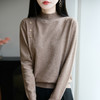 2025新款秋冬半高领打底衫纽扣毛衣女宽松外穿针织上衣洋气毛衣 商品缩略图4