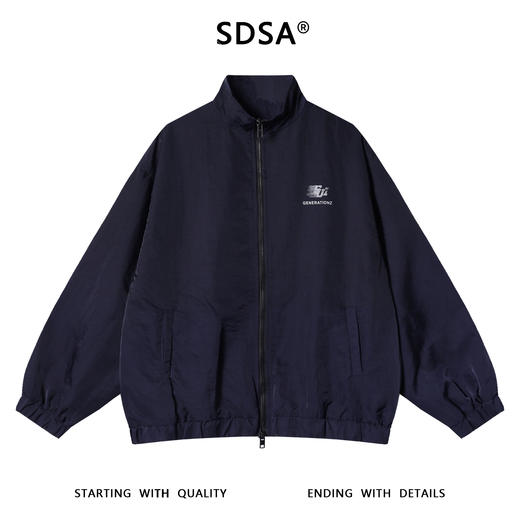25122SDSA男士秋冬新款痞帅男装美式扎染印花字母拉链立领夹克外套百搭 商品图0