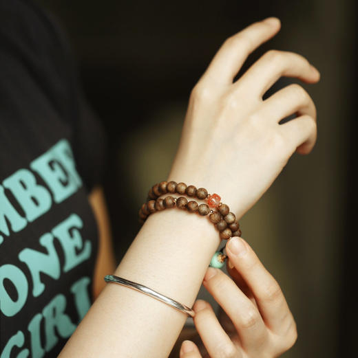 【青山特惠】7mm 39颗 绿棋楠【灵雁】沉香手串 c5 商品图5