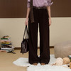 三彩独醒2025冬季新款复古收腰牛仔裤休闲阔腿裤一体绒磨毛长裤F 商品缩略图2