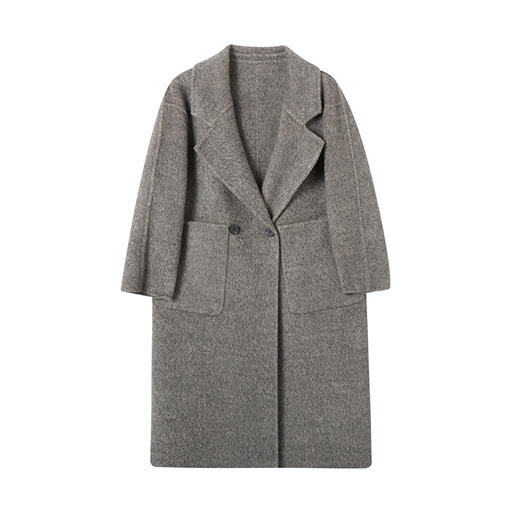 TC 2155115气质双面呢大衣羊毛韩系慵懒宽松大码毛呢外套 商品图4