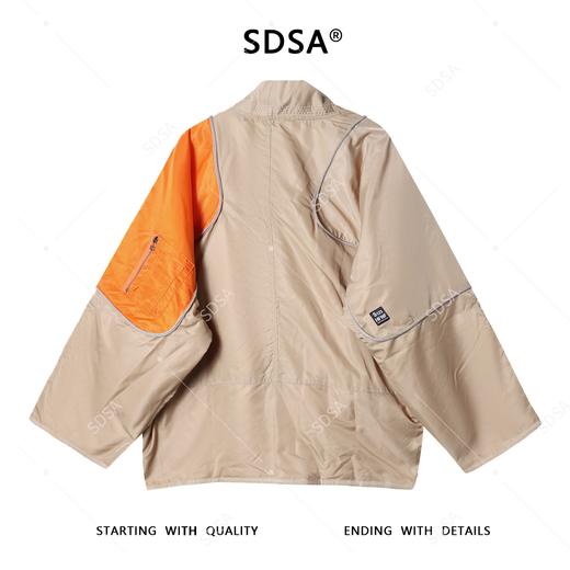 SW8028SDSA男士秋冬新款痞帅男装美式潮牌拼接拼色夹克外套百搭时尚上衣 商品图5