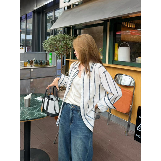 2509505    定位印花 亚麻天丝衬衫 商品图0