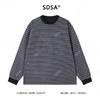 SDSA男士秋冬新款痞帅男装韩版撞色条纹洒金圆领卫衣百搭套头上衣 商品缩略图1