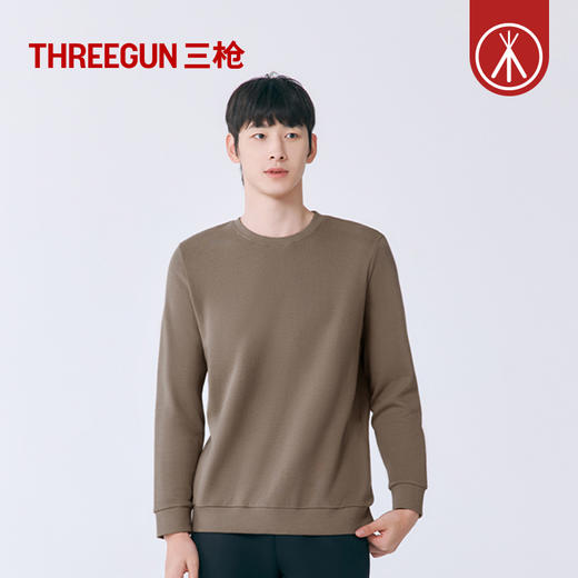 Threegun三枪 松绒棉圆领男衫-T20069A01 商品图4