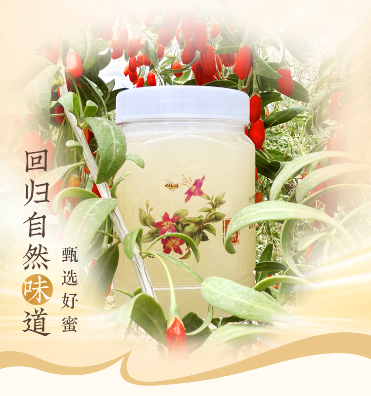 买一送一【0蔗糖 有机枸杞花蜜】产自海拔3000米青藏高原·无污染·天然纯净·有机枸杞种植基地、药材蜜、天然成熟蜜、产量稀少枸杞单花蜜500g/瓶
