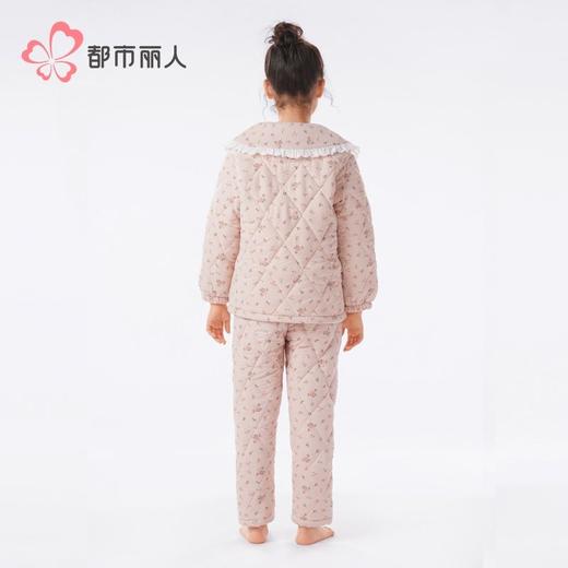 都市丽人睡衣女童云朵绵儿童家居服长袖长裤中厚夹棉套装JHH9D9 商品图3
