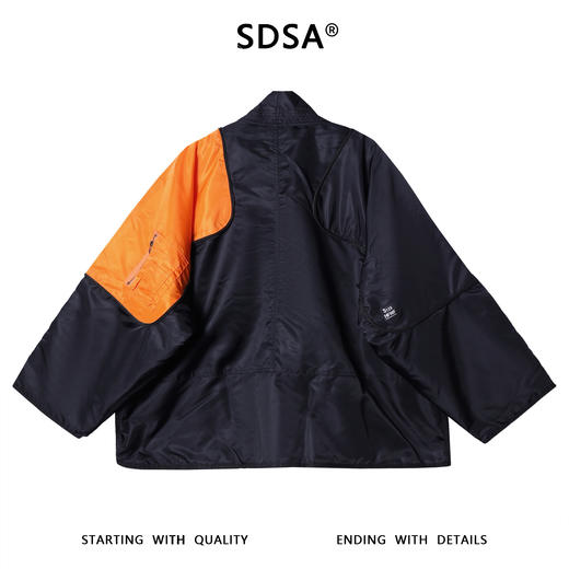 SW8028SDSA男士秋冬新款痞帅男装美式潮牌拼接拼色夹克外套百搭时尚上衣 商品图5