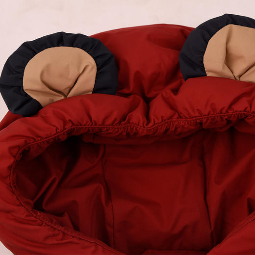 棉果果冬季新品男童女童红色涤丝纺羽绒保暖加厚三防面料羽绒爬衣羽绒连体衣M512722925612 商品图2