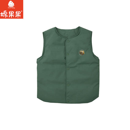 棉果果冬季新品男童女童涤丝纺羽绒保暖加厚白鹅绒羽绒马甲M402171925620 商品图1