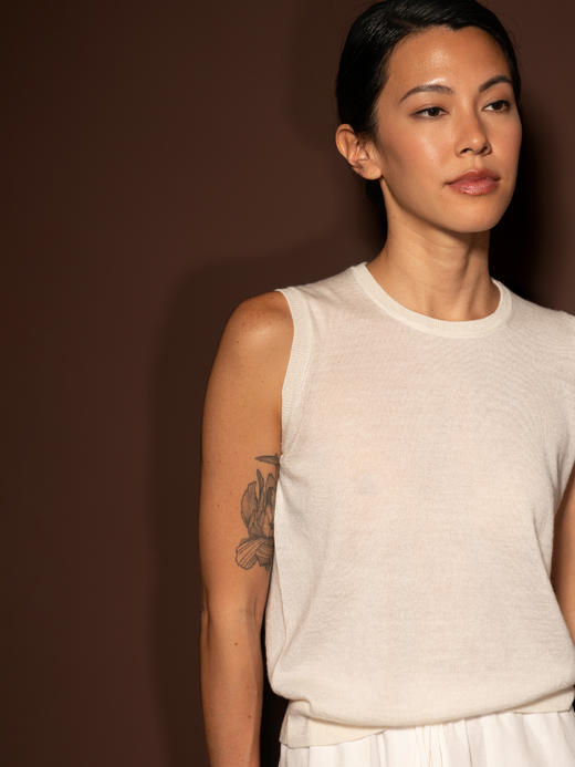 Puree｜#1981 Petite Vest 精纺羊绒背心 [  黄 / 灰 / 蓝 / 米粉 ] 商品图10