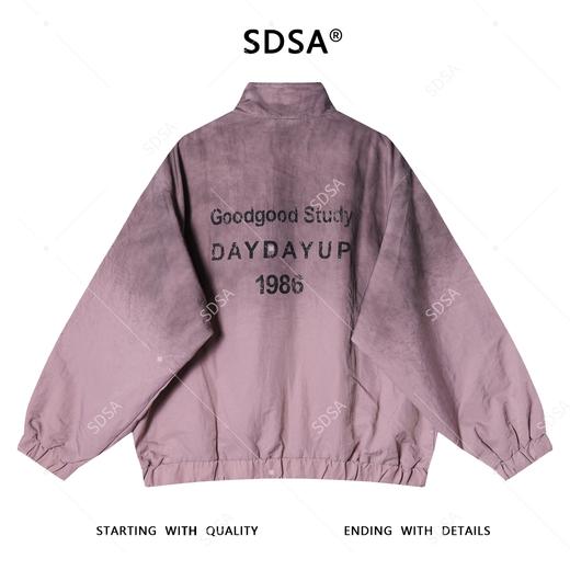 25122SDSA男士秋冬新款痞帅男装美式扎染印花字母拉链立领夹克外套百搭 商品图4
