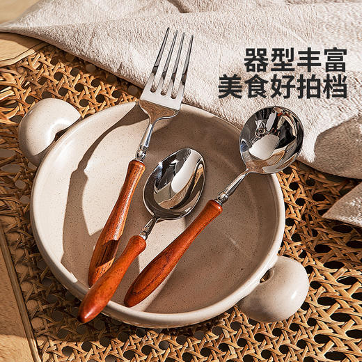 摩登主妇304不锈钢西餐餐具刀叉牛排刀叉套装高级感刀叉勺三件套 商品图4