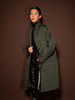 Puree｜#0929 Invisible Lapel Coat 弧形领隐形前扣大衣 [  米白 / 苍绿  ] 商品缩略图0