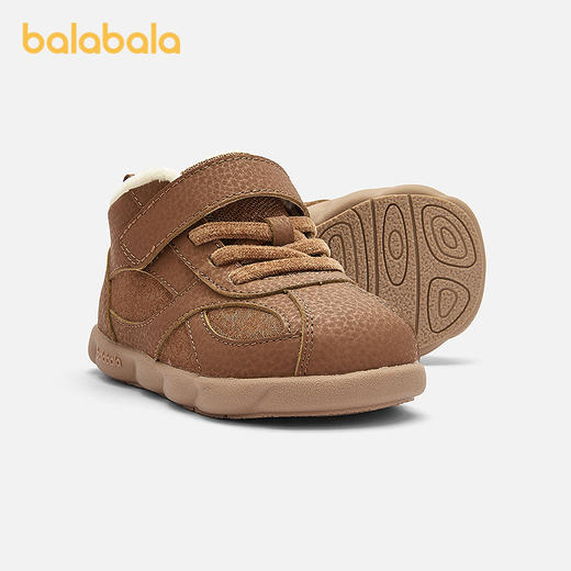 【商场同款】巴拉巴拉宝宝学步鞋防滑加绒男童婴儿鞋秋冬2025新款 商品图1
