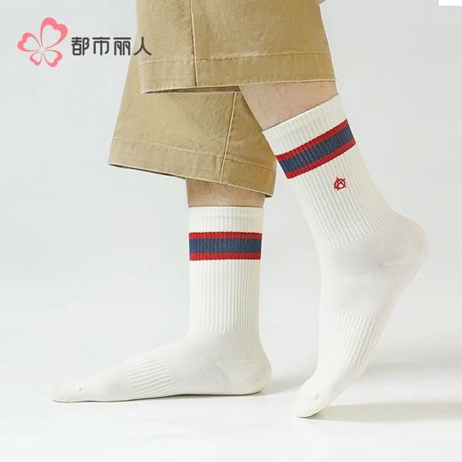 都市丽人袜子男士袜子精梳棉男袜子男士中筒袜FCHDF1 商品图0