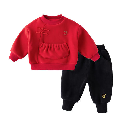 【曼龙严选】清仓80码，宝宝新年装套装婴儿中国风拜年服男童女童唐装过年服周岁冬 商品图4