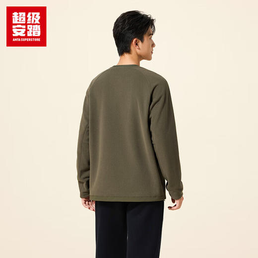 超级安踏加绒卫衣男士秋季保暖下摆可调节休闲圆领套头衫上衣152547701U 商品图1