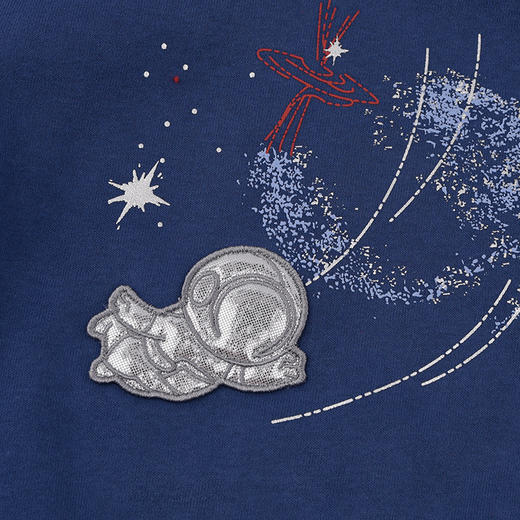 棉果果冬季新品男童复合奥利绒保暖加绒圆领套头卫衣M412180425746 商品图3