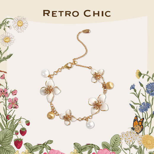 【李若彤同款】Garden of Eden 伊甸园系列 | 白色四瓣花手链 商品图0