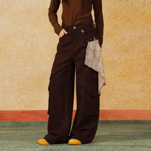 秋季军事工装风可拆卸配饰直筒裤女纪念日百货门店同款165494627 商品图1