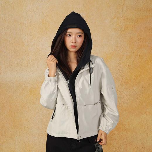 休闲连帽拼接短款外套-纪念日百货门店同款166552489 商品图1