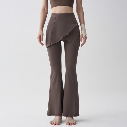 【限时秒】YOGACODE【火树银花系列】瑜伽喇叭裤女假两件屁帘蜜桃提臀收腹健身长裤DWE125548 商品图0