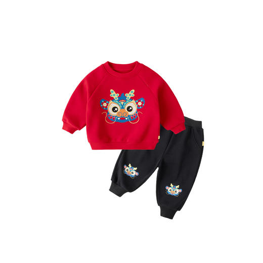 【清仓】D儿童唐装冬婴儿拜年服套装冬季宝宝过年服两件套男童女童周岁礼服 🛍 商品图4