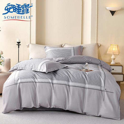 【春上新】10楼 安睡宝 长绒棉印花双人四件套-阿贝尔/凯瑟琳 吊牌价2599元  活动价699元 商品图0