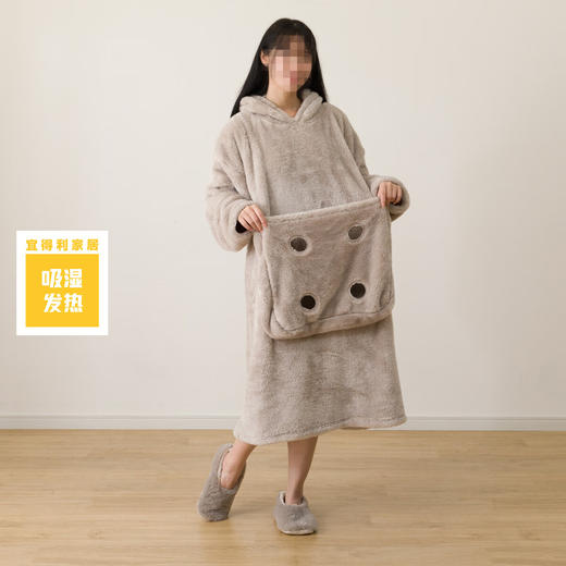 秋冬保暖加厚吸湿发热家居服带宠物口袋 披着羊皮的狼 商品图1