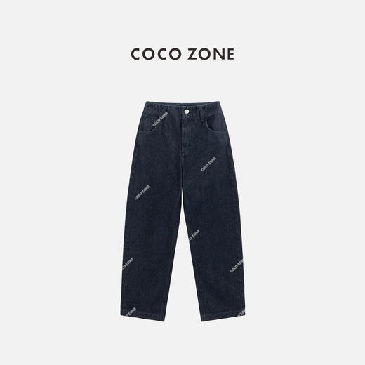 COCO ZONE 刘一一 100棉简约百搭直筒裤牛仔裤 CC1C1571 商品图0