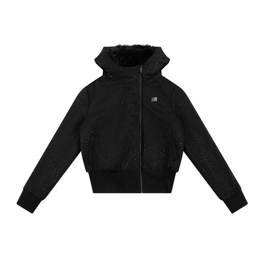 FDR官方店 满天星毛毛斜拉链卫衣女秋季加厚连帽开衫闪闪外套上衣 商品图4