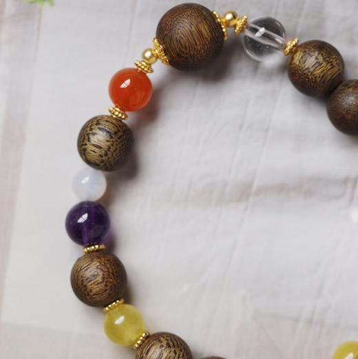 【青山特惠】10mm 8颗 绿棋楠【婉红】沉香手串 c51 商品图7